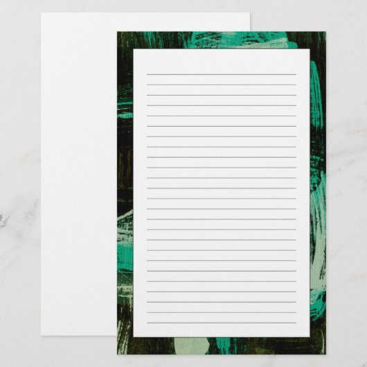 Aquamarine Windows I Briefpapier (Voorkant / Achterkant)