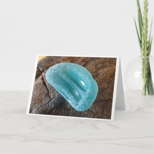 Aquamarine Zee Glass Insulator Segment Card Kaart (Voorkant)