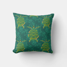 Aquamarine Zee Turtle Pillow Kussen