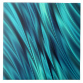 Aquamarine zijdegolven tegeltje (Voorkant)