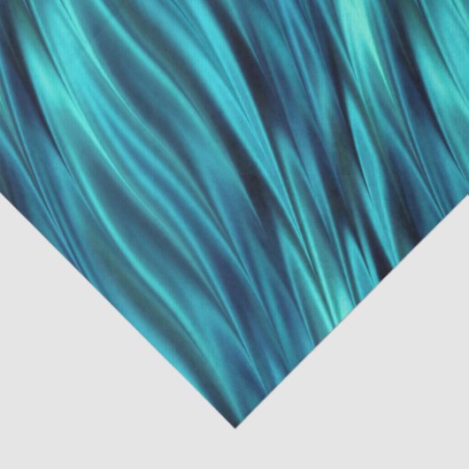 Aquamarine zijdegolven tissuepapier (Detail)