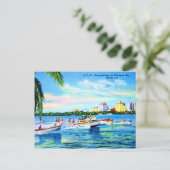 Aquaplaning on Biscayne Bay, Miami, Florida Briefkaart (Staand voorkant)