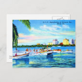 Aquaplaning on Biscayne Bay, Miami, Florida Briefkaart (Voorkant / Achterkant)