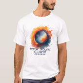 Aquarel 2026 Eclipse Aandenken T-shirt (Voorkant)