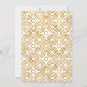 Aquarel 3D witte bloemen goud Bruidsdouche Kaart (Achterkant)