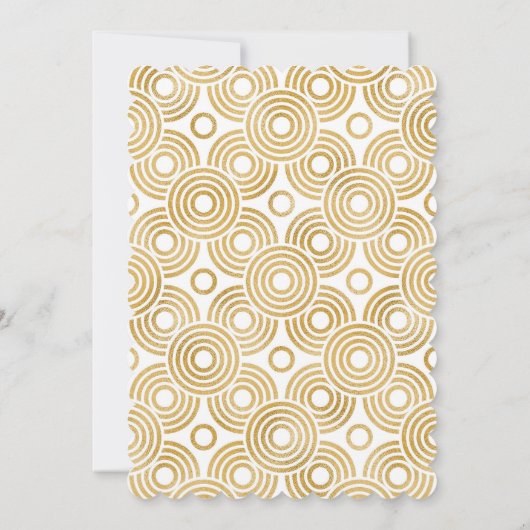 Aquarel 3D witte bloemen goud Bruidsdouche Kaart (Achterkant)