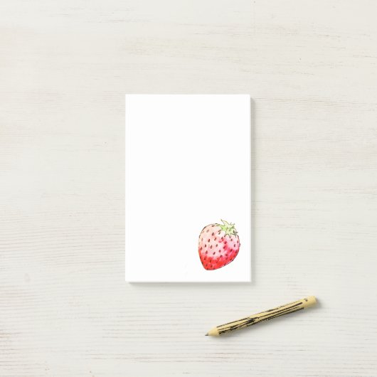 aquarel aardbei post-it® notes (Op bureau)