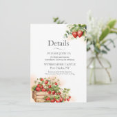 Aquarel Aardbeien Informatiekaartje (Staand voorkant)