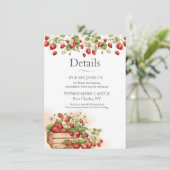 Aquarel Aardbeien Informatiekaartje (Staand voorkant)