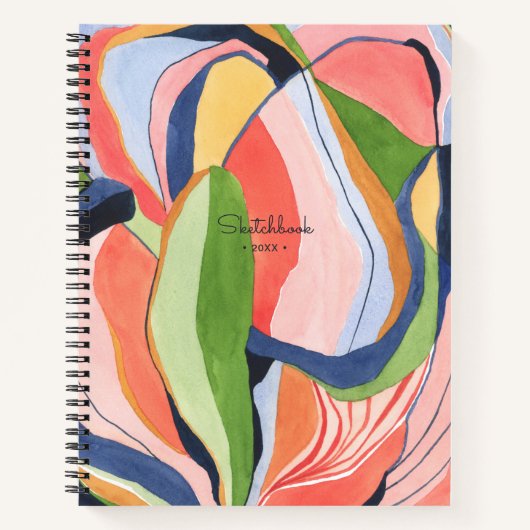 Aquarel Abstract Schilderen Doodle Schetsboek Notitieboek (Voorkant)