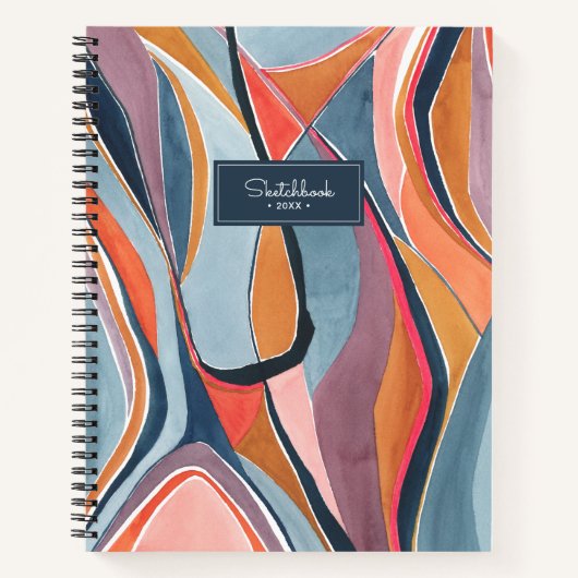Aquarel Abstract Schilderen Doodle Schetsboek Notitieboek (Voorkant)