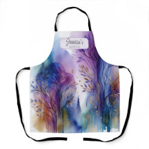 Aquarel Abstract Trees Art Studio