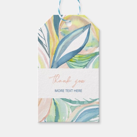 Aquarel Abstracte Kunst Aangepaste Favor, Productl Cadeaulabel (Voorkant)