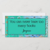 Aquarel abstracte kunst, gepersonaliseerd bladwijz bedankkaart (Voorkant)