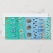 Aquarel abstracte kunst, gepersonaliseerd bladwijz bedankkaart (Achterkant)