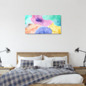 Aquarel Abstracte Opgespannen Canvasprint Canvas Afdruk (Insitu (Slaapkamer))
