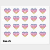 Aquarel achtergrond - Pas het zelf aan Hart Sticker (Vel)