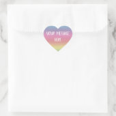 Aquarel achtergrond - Pas het zelf aan Hart Sticker (Tas)