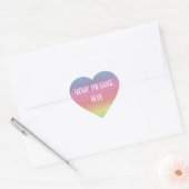 Aquarel achtergrond - Pas het zelf aan Hart Sticker (Envelop)
