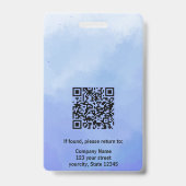 Aquarel achtergrond Professionele kantoor Badge (Achterkant)