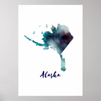 Aquarel Alaska Verenigde Staten Poster