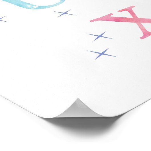 Aquarel alfabet poster (Hoek)