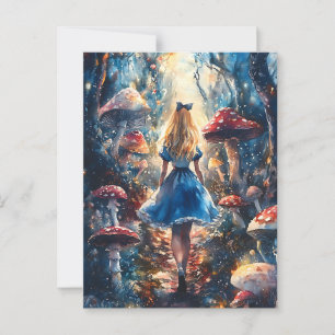 Aquarel Alice in Wonderland Briefkaart