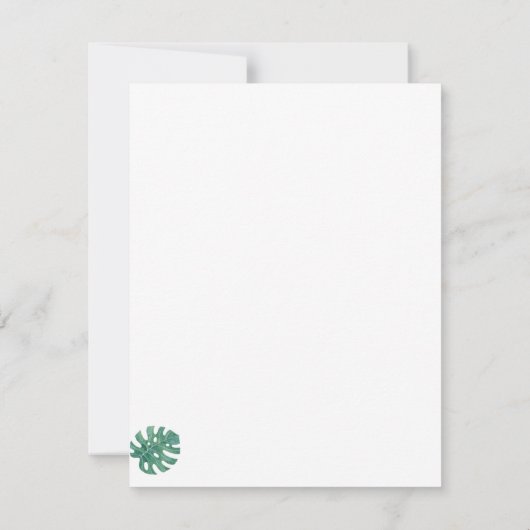 Aquarel Ananas Vlak Bedankt (Achterkant)