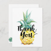 Aquarel Ananas Vlak Bedankt (Voorkant / Achterkant)