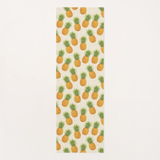 Aquarel Ananassen Yogamat (Voorkant)