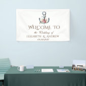 Aquarel Anker Bloemen Scheepvaart Spandoek (Beurs)