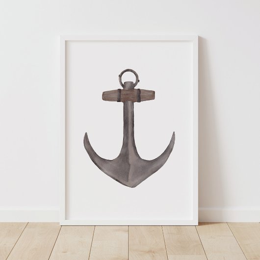 Aquarel Anker Scheepvaart Decoratie