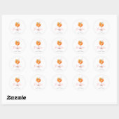 Aquarel Aperol Spritz Bruidsfeest Dank Je Ronde Sticker (Vel)