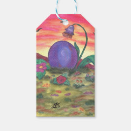 Aquarel Art Illustratie Paasei Zonsopgang Cadeaulabel