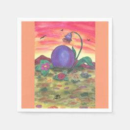 Aquarel Art Illustratie Paasei Zonsopgang Servet