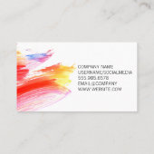 Aquarel Artistiek Geborsteld Visitekaartje (Achterkant)