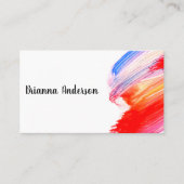 Aquarel Artistiek Geborsteld Visitekaartje (Voorkant)