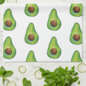 Aquarel Avocado Patroon Theedoek (Gevouwen)