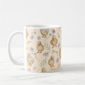 Aquarel Baby Chicks Bloempatroon - Cream Koffiemok (Links)