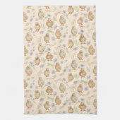 Aquarel Baby Chicks Bloempatroon - Cream Theedoek (Verticaal)
