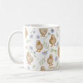 Aquarel Baby Chicks Bloempatroon Koffiemok (Links)