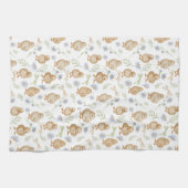 Aquarel Baby Chicks Bloempatroon Theedoek (Horizontaal)