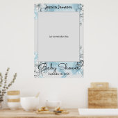 Aquarel Baby Shower Foto Prop Poster (Keuken)