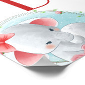 Aquarel Baby Shower Foto Prop Poster (Hoek)