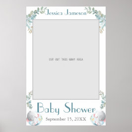 Aquarel Baby Shower Foto Prop Poster