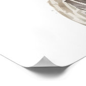 Aquarel Baby Zebra Kinderkamer Slaapkamer voor kin Poster (Hoek)