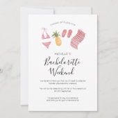 Aquarel Bachelorette Weekend Wijziging van Plannen Kaart (Voorkant)