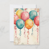 aquarel ballonnen  Verjaardagskaart (Achterkant)