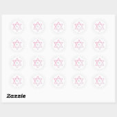 Aquarel Bat Mitzvah Dank Je Ronde Sticker (Vel)