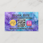 Aquarel Bedankje Zakelijk Instagram QR Code Kortingskaartje (Voorkant)